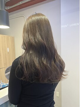 ローレンジウ(LOREN JU) 透明感髪質改善ベージュダブルカラーミルクティーグレージュ