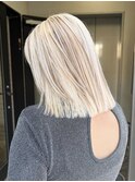 ホワイトブロンド似合わせカットメルティカラー_ba492341