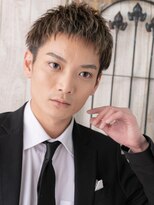 モッズヘア メン 仙台愛子駅前店(mod's hair men)&nbsp;メッシュハイトーンカラーのツーブロックショート仙台愛子