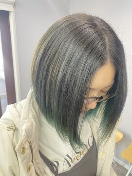 ヘアー アンド ビューティー ザ エフ 西尾店(Hair Beauty the F) ミントグリーン×グラデーションカラー♪