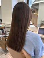 カノエ 福岡香椎店(canoe)&nbsp;ブラウンベージュ 髪質改善トリートメント 美髪 ストレート 艶髪