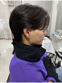 センターパートウルフ