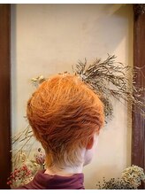 てらべるで&nbsp;くせ毛を活かしたふんわりショート×ヘナカラー