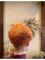 てらべるで くせ毛を活かしたふんわりショート×ヘナカラー