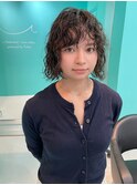 ボブパーマ/ミディアムパーマ/ウェーブヘアー/外国人風