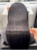 ロングヘアー　マロングレージュ　髪質改善 赤坂見附