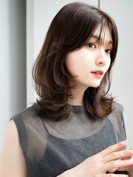 エインアンリー 表参道(AIN.ANLY.) ☆くびれヘアプリコットオレンジハイライトカラーレイヤーカット