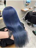 ブルー 色落ち ブリーチ ダブルカラー 髪質改善 三宮