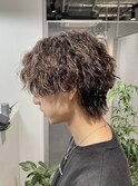 サーフカール波巻きツイストスパイラルフェザーパーマ刈り上げ