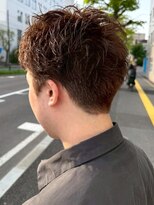 ディスイズバーバーセカンド(THIS IS BARBER 2nd)&nbsp;ブラウン ベージュ 束感ショート メンズカジュアル 20代
