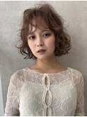レイヤーボブ　ふんわりパーマ