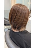 乾かすだけで決まる！ナチュラルレイヤーボブ&艶暖色カラー