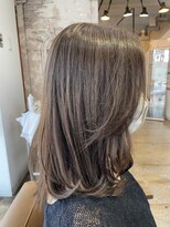 アオヘアー(ao hair)&nbsp;ミントベージュカラー+ミディアムレイヤーカット