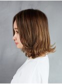 自然に毛先がカール！ラクちん外ハネミディアム　[銀座]