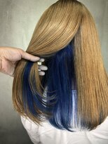 テテ(TETE) 青 インナーカラー 長堀橋×心斎橋