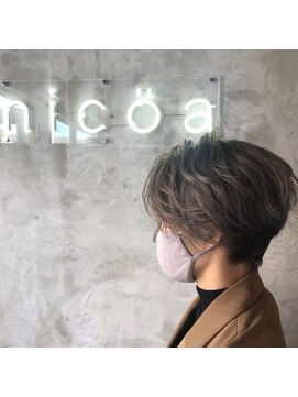 ニコア 千葉(nicoa) モード/コンサバショート/くすみブルー[千葉/千葉駅]