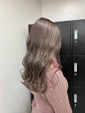 ベレーザシェルト(Beleza scelto) ショコラミルクティ×ピンク_ブリーチ2回