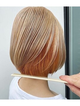 ボアップ 松山店(boappu) #ブリーチ#カラー#オレンジ