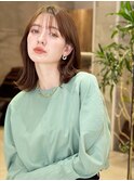 ひし形/ココアブラウン/フリンジウェーブ/20代/30代/40代/表参道
