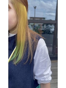 リドルヘアー 石井町店(Riddle HAIR) グラデーションカラーダブルカラーインナーカラーブリーチ