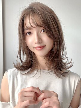 ブロウ ネックス ザ サロン 表参道(VLOW nex the salon) レイヤーセミディシアカラーワンカール前髪カット小顔カット