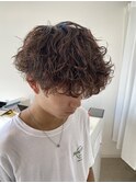 メンズパーマ 波巻きスパイラル 福井美容室