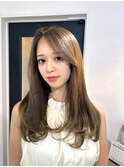 三重桑名韓国レイヤーカット顔周りレイヤーボブベージュカラー