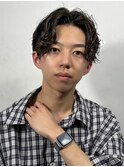 センターパートメンズパーマ