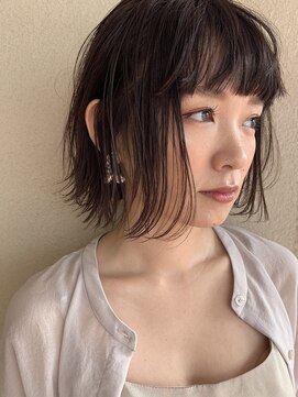ケリー バイ リアンジュ 茅ヶ崎(Kelly by Reange) プツっとオシャレな切りっぱなしボブ
