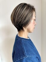 リノア 鵠沼海岸(LINOA)&nbsp;デザインカラー/レイヤーカット/ウェットヘア/オリーブベージュ