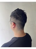 トップを残したガッツリツーブロックカット