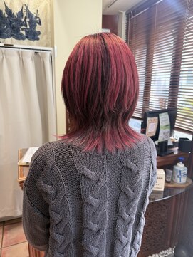 ヘアーフィックス リュウアジア 越谷店(hair fix RYU Asia) 【RYU Asia越谷店】ウルフレイヤー × デザインカラー