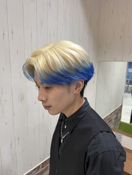 ソワン ドゥ ブレス 立花店(soin de brace) メンズブリーチエンドカラーブルーカラー/メンズブリーチ/尼崎