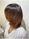 酸性ストレート/縮毛矯正/艶髪/髪質改善/ドライヤーでまとまる