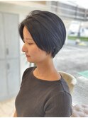ハンサムショート、前下がり、菱形ショート