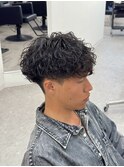 マッシュ波巻きスパイラルパーマ
