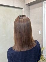 ファビ 渋谷(Fab)&nbsp;くびれヘア/暗めカラー/アプリコットオレンジ/縮毛矯正