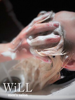 men's salon WiLL 阪急茨木【ウィル】の写真/【茨木/men's】日頃の疲れを癒すこだわりの極上ヘッドスパ♪プロによる本格的なケアで汚れもスッキリ!