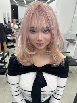 エゴル ナゴヤサカエ(ENGOL NAGOYA SAKAE) 坂野貴哉/ピンクベージュ/ハッシュカット/ハイトーンカラー