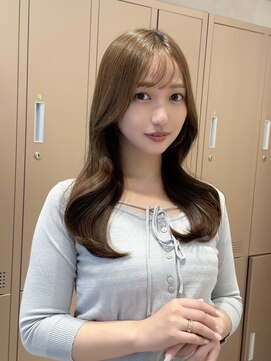 ルームバイシー 新宿(Loom. by Sea) ココアベージュ×レイヤー[小顔/黒髪/オリーブグレー]