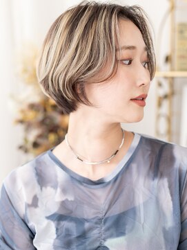 カバーヘア ブリス 上尾西口店(COVER HAIR bliss) シャドールーツかきあげ丸みショートウルフTd2上尾20代30代40代