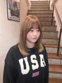 ◯ ブリーチ ダブルカラー　まろみベージュ　レイヤーカット ◯