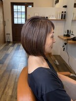 リノアプラス(Linoa+)&nbsp;艶グレージュ×まとまりショートボブ