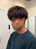 ロットオム 茅ヶ崎(Lot HOMME)&nbsp;リバースセンターパート/ニュアンスパーマ/ダウンバング/茅ヶ崎