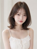 ユーフォリア 新宿店(Euphoria) 大人可愛い小顔ネオウルフ外ハネミディレイヤーダークブラウン
