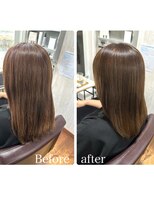 コルテ 倉敷西坂店(CoRte.) 【before/after】髪質改善でまとまり復活◎やわらかブラウンヘア