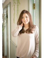 エルデ ナインズ ヘアー スタンド 川口店(elde 9's HAIR STAND)&nbsp;61モーブカラー&セミウェットなワイドバングなくびれミディ 川口