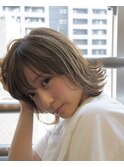 clan<ハイトーングラデーション大人可愛いバルーンミディ>