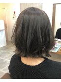 切りっぱなしボブ×ふんわりレイヤー