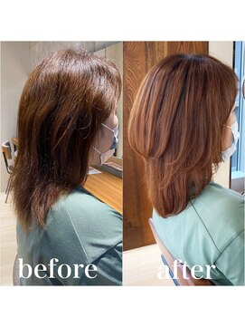 アフロート ギンザ(AFLOAT GINZA) 大人かわいい外はね鎖骨ミディアムミストバング20代30代40代50代